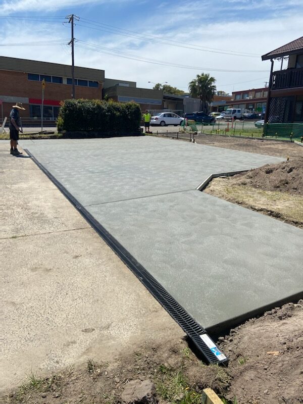 Concrete Contractor new car park with drainage Sydney
