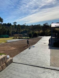 New Concrete Driveway & front entrance, Kurrajong